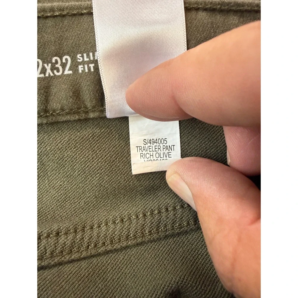 Banana Republic Travel Jean Mens 32x31‎ Slim Fit Olive Green Stretch Pants 1012